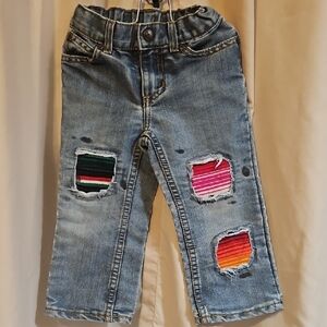 Kids Denim Jeans with Colorful Patches